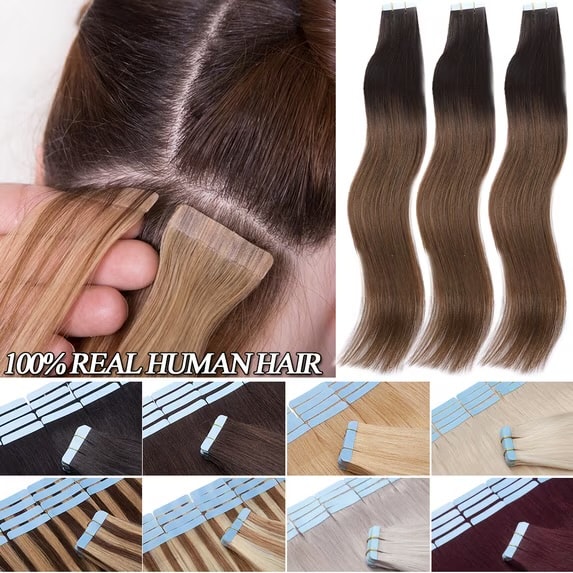 Tape-in loop hair extensions — flat seamless application by Savhanna Styles Decatur TX