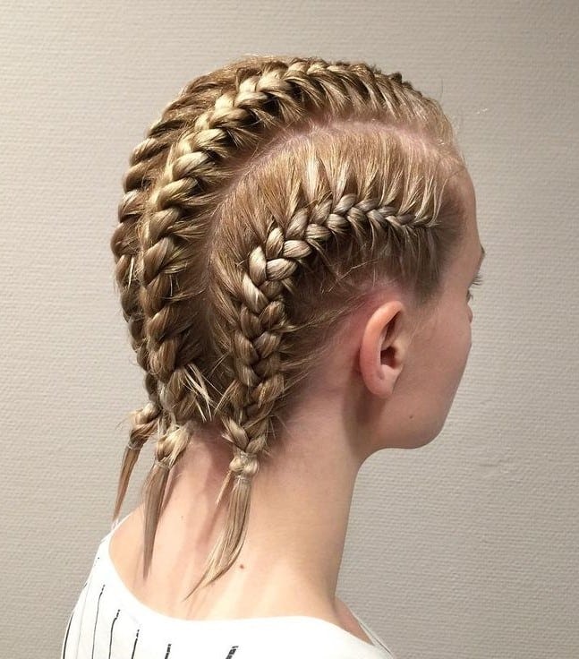 Short hair braids